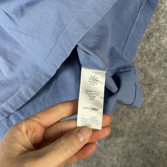 Karyn Seo Shirt Womens Medium Embroidered Floral Cotton V-Neck Tee Flaw - Picture 7 of 8